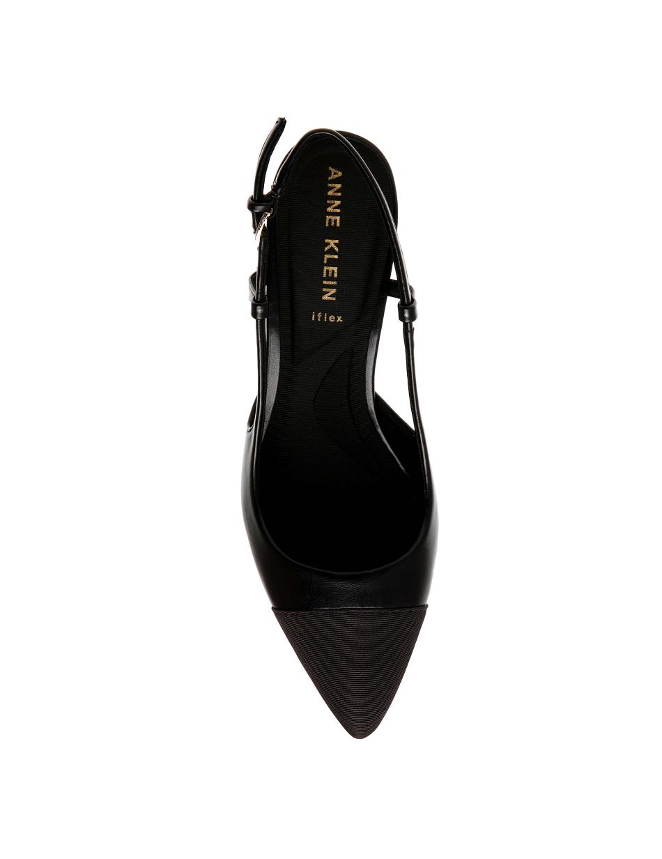 Anne Klein Brinlee Sling Back Pump Heels Black | TAUWZ66598