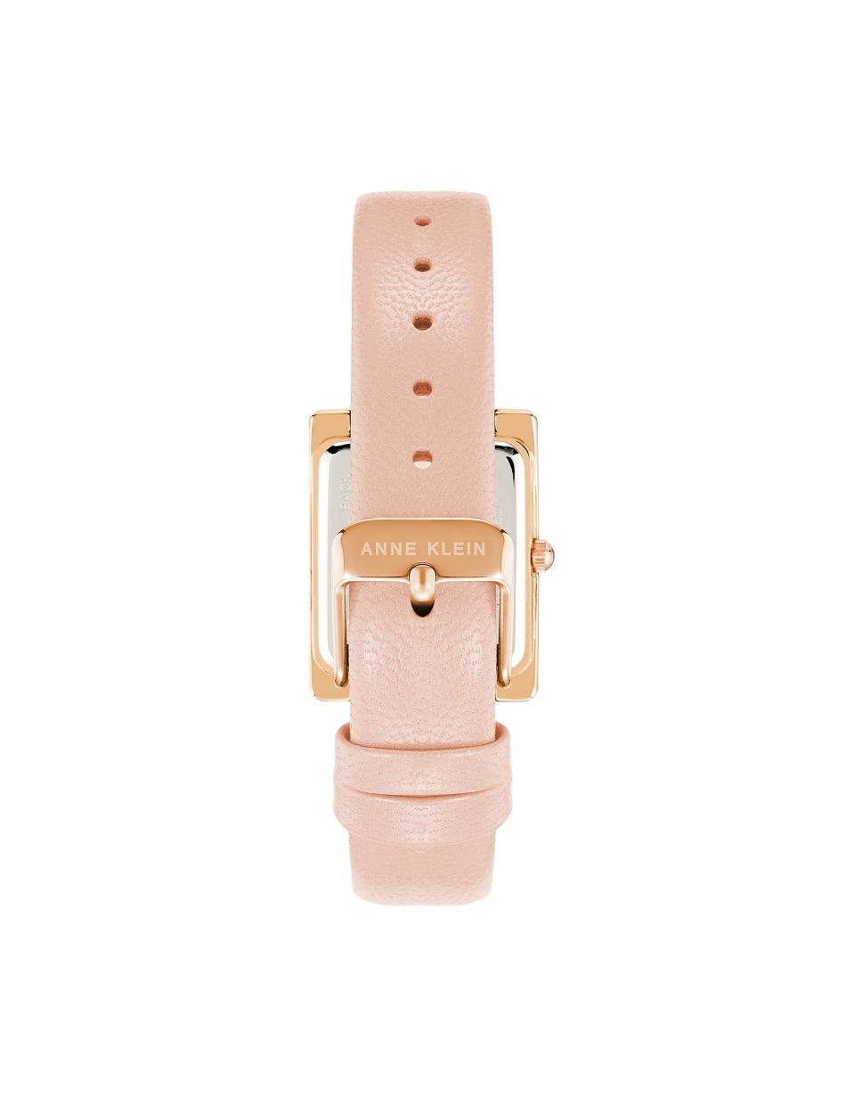 Anne Klein Case Leather Band Watch Rectangular Pink | TAUPQ84971