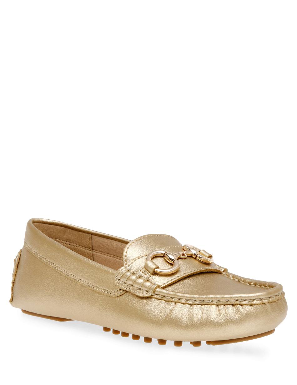 Anne Klein Celeste Moc Flats Gold | LAUTR50380