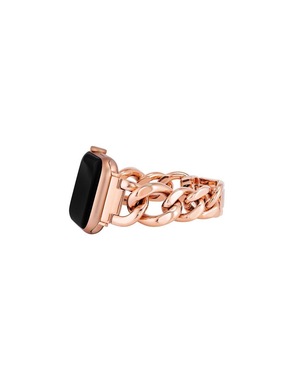 Anne Klein Chain Bracelet and Leather Band Set Apple Watch Accessories Navy / Rose / Gold | AUJZR89527