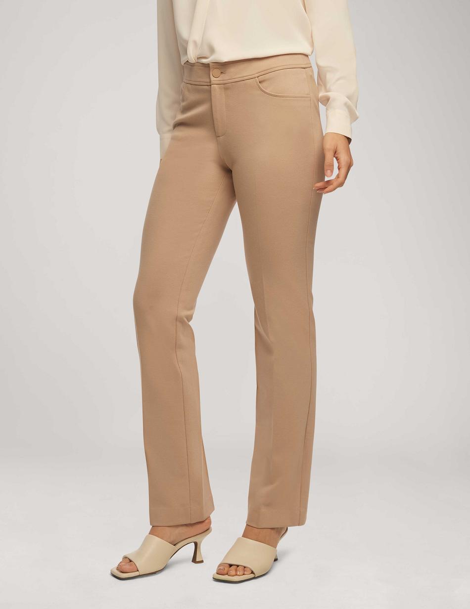 Anne Klein Collection Compression Fly Front Bootleg Bottoms Beige | QAUWA69780