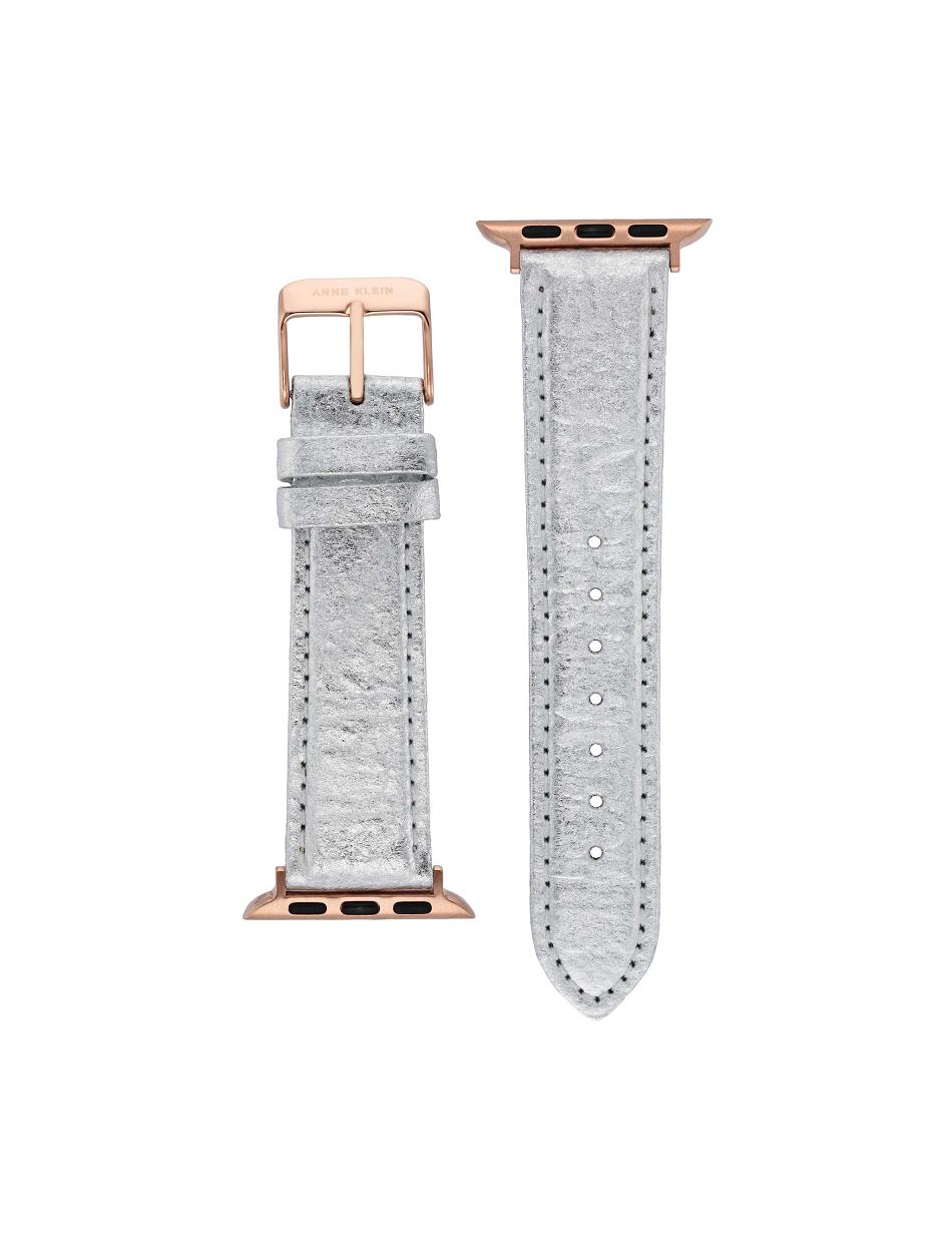 Anne Klein Considered Pineapple Leather Band Apple Watch Accessories Silver / Rose / Gold | FAUUI88060