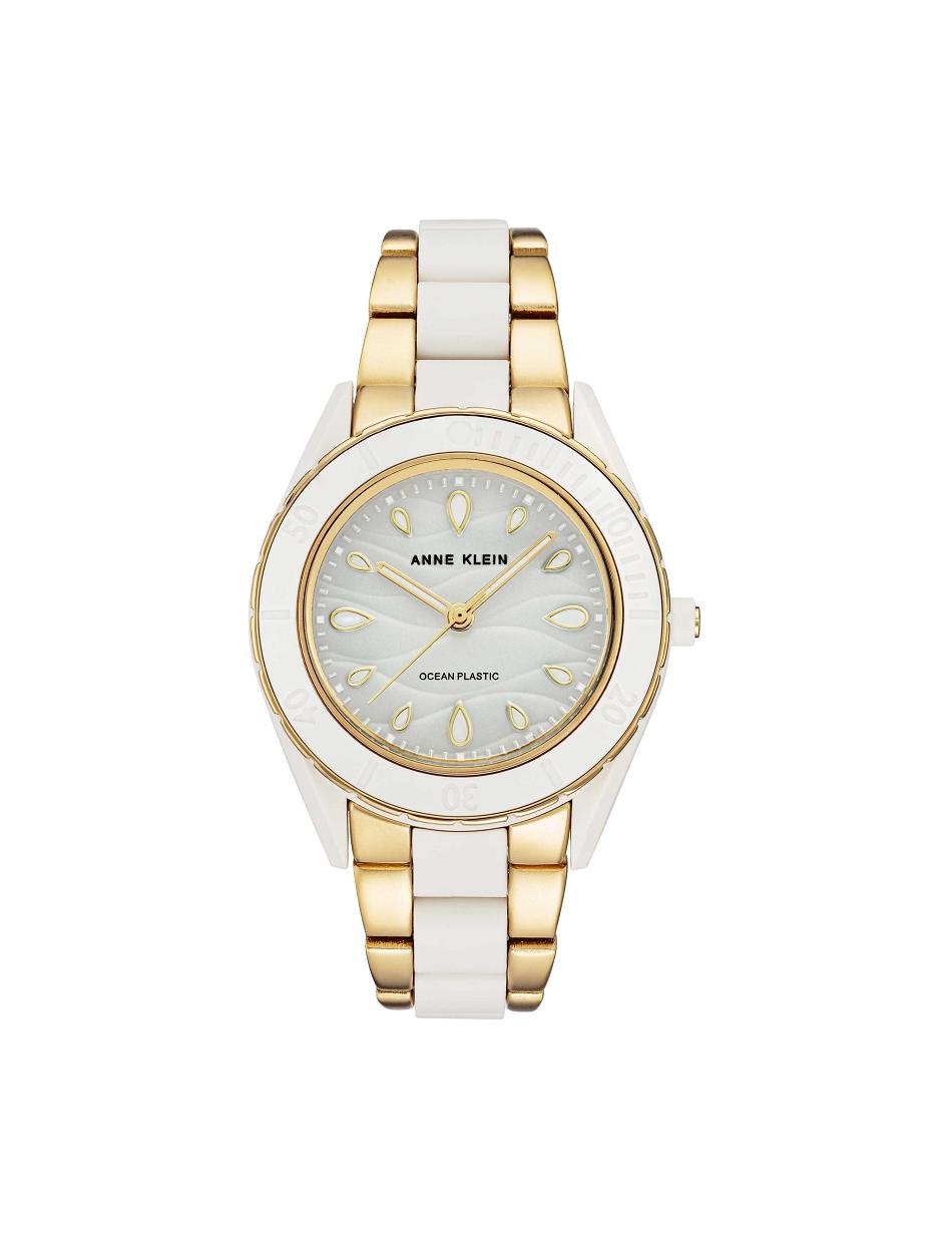 Anne Klein Considered Solar Recycled Bracelet Ocean Plastic Watches White / Gold | AUZPD36711