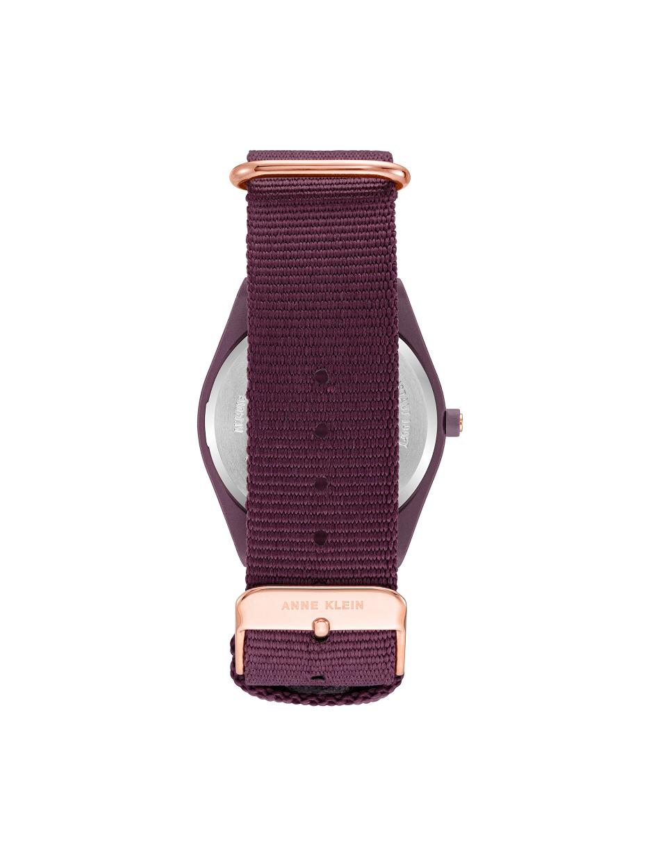 Anne Klein Considered Solar Recycled Woven Strap Ocean Plastic Watches Rose / Gold / Purple | ZAUMJ57856