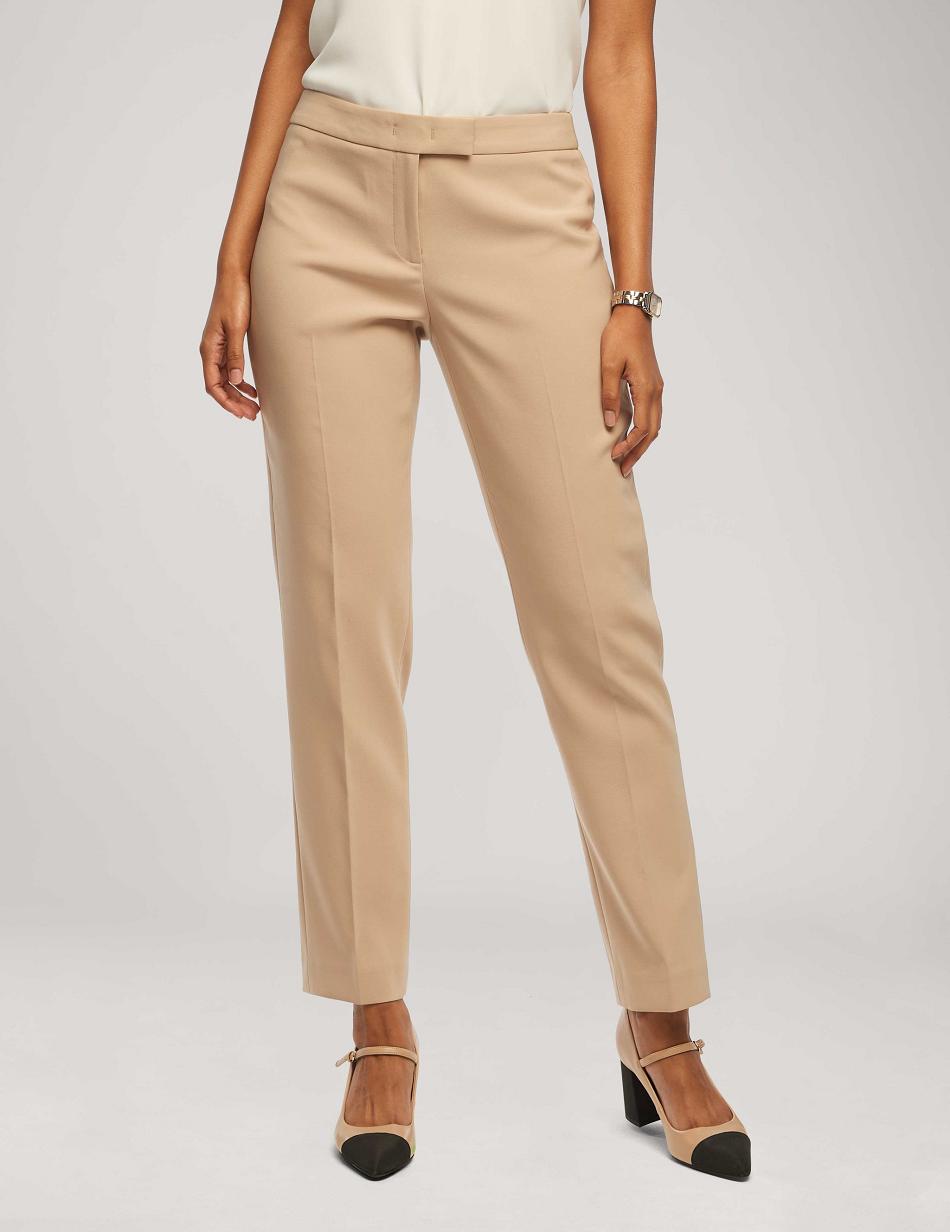 Anne Klein Contour Stretch Bowie Pant Bottoms Beige | YAUGT45013