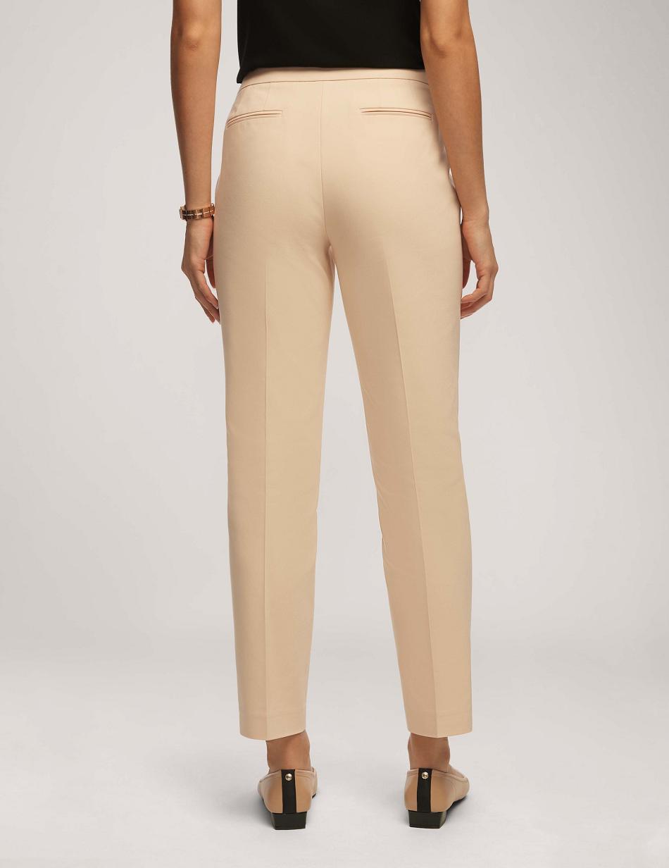 Anne Klein Cotton Double Weave Bowie Pant Bottoms Beige | AUZPD94853