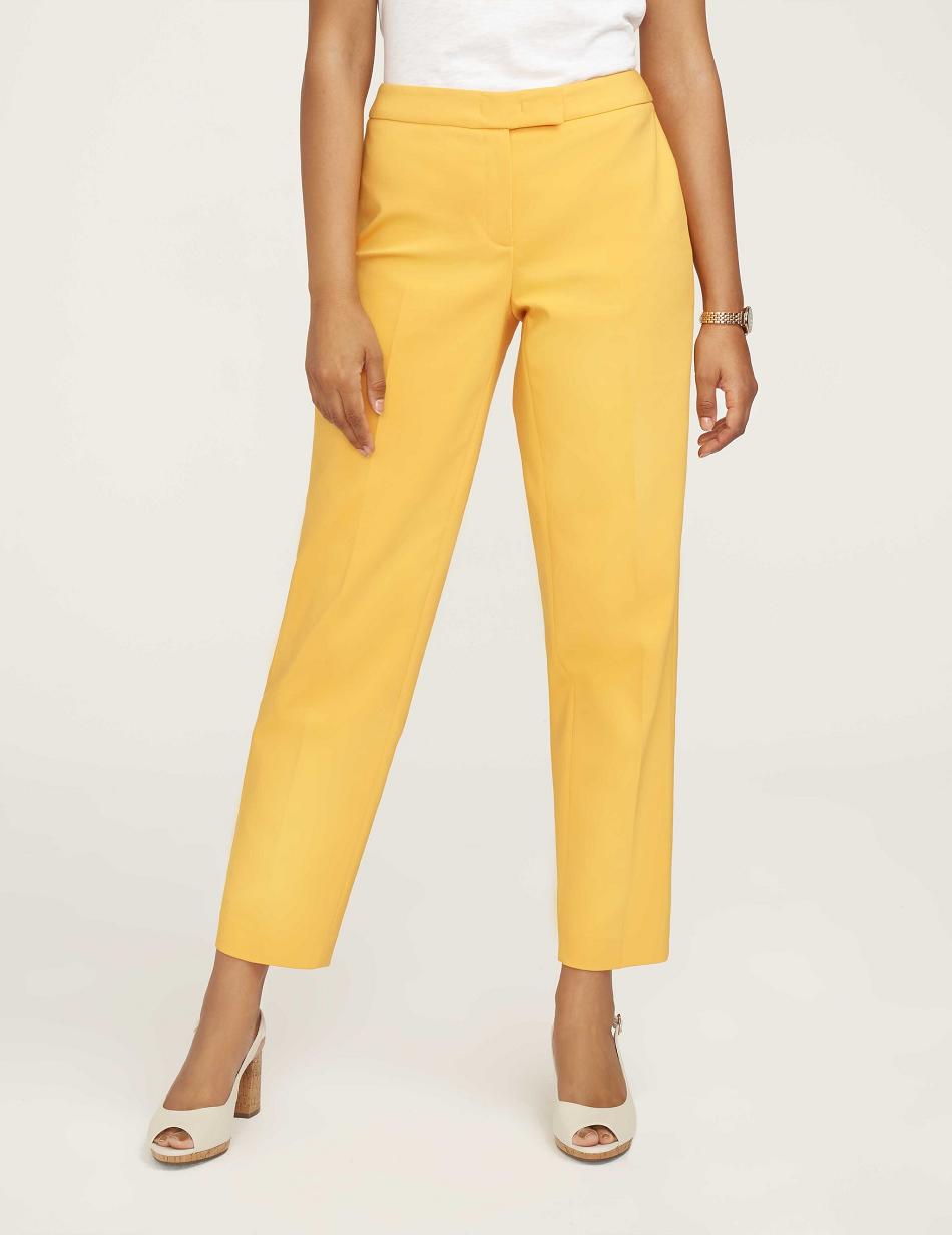 Anne Klein Cotton Double Weave Bowie Pant- Clearance Bottoms yellow | SAUVO86270