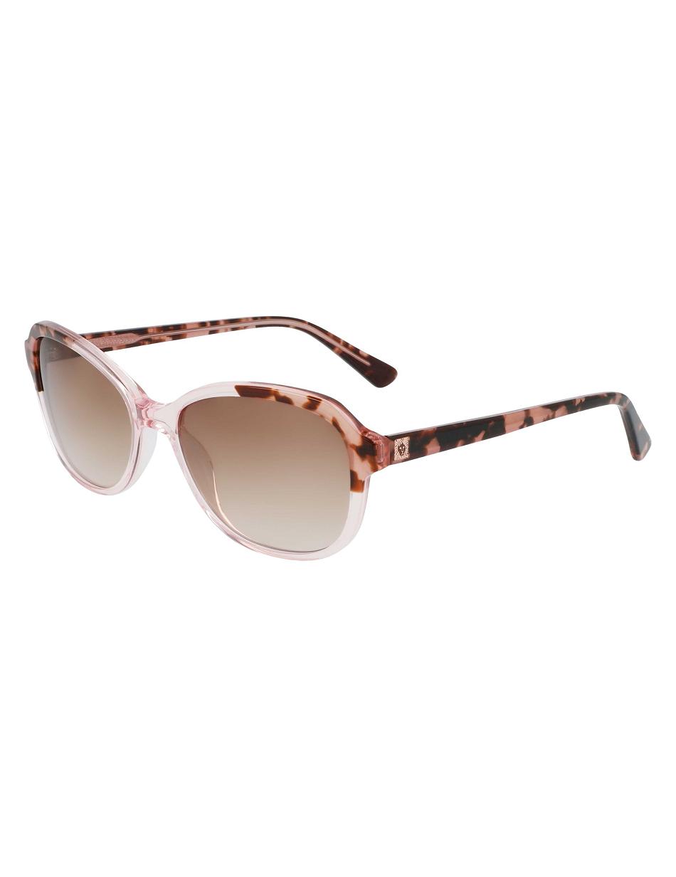 Anne Klein Crystal Oval Sunglasses Narrow Size Pink | PAUQX87578