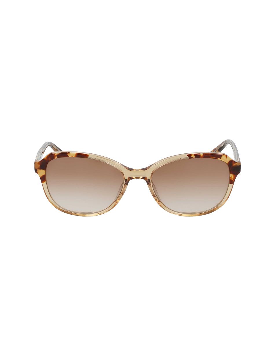 Anne Klein Crystal Oval Sunglasses Round Beige | AUCIF90338