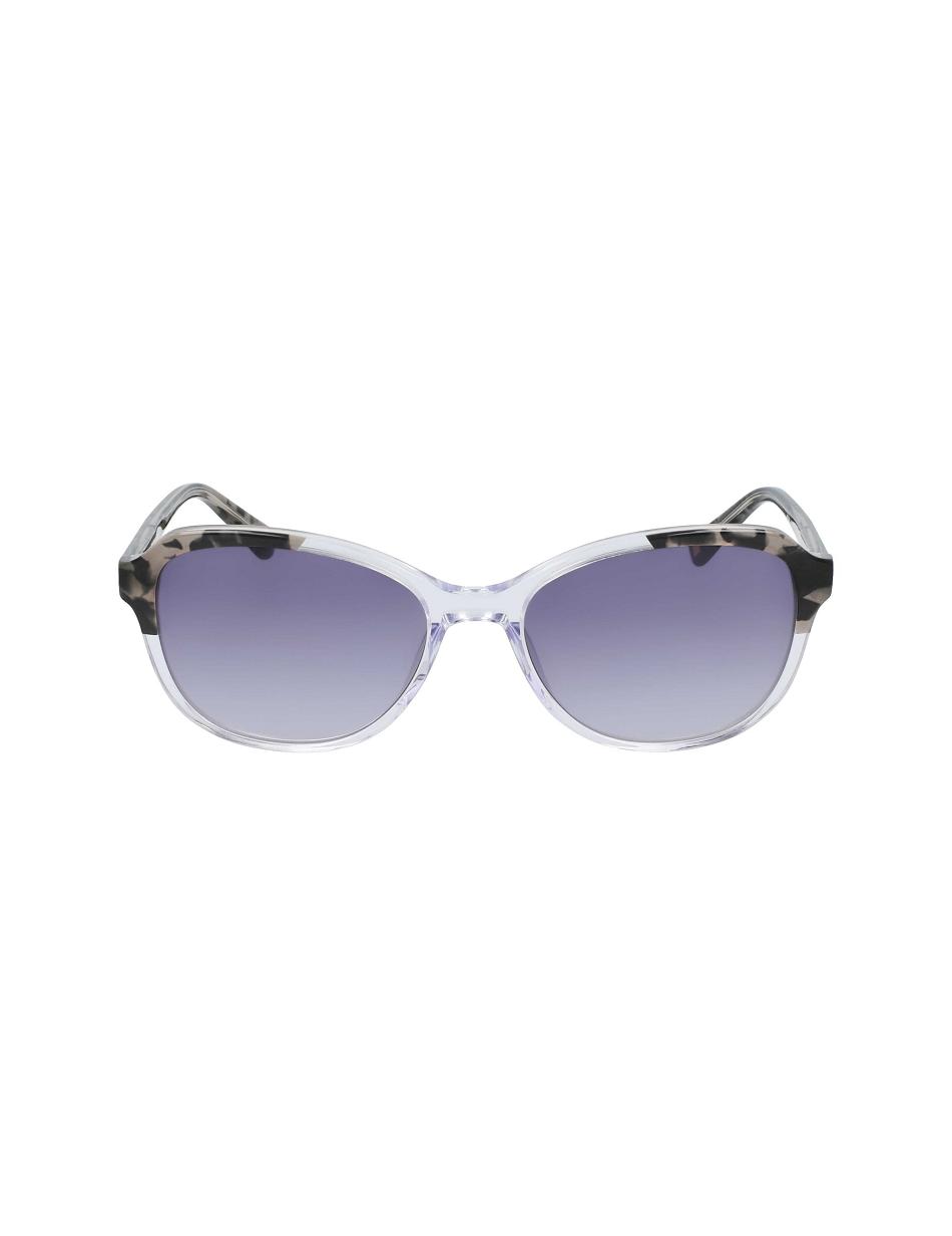 Anne Klein Crystal Oval Sunglasses Round Grey | DAUVO47823