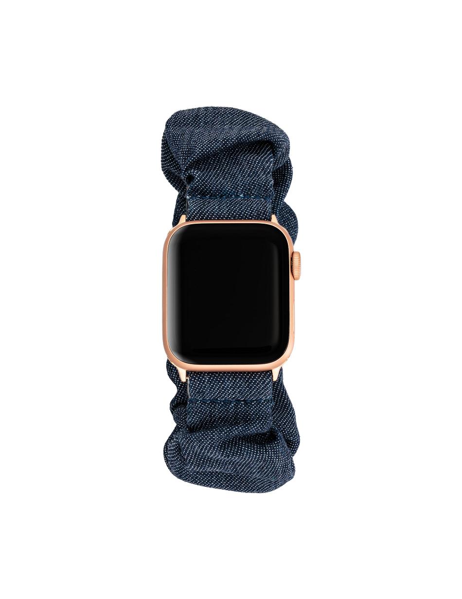 Anne Klein Denim Scrunchie Band Apple Watch Accessories Blue / Rose / Gold | ZAUMJ89344