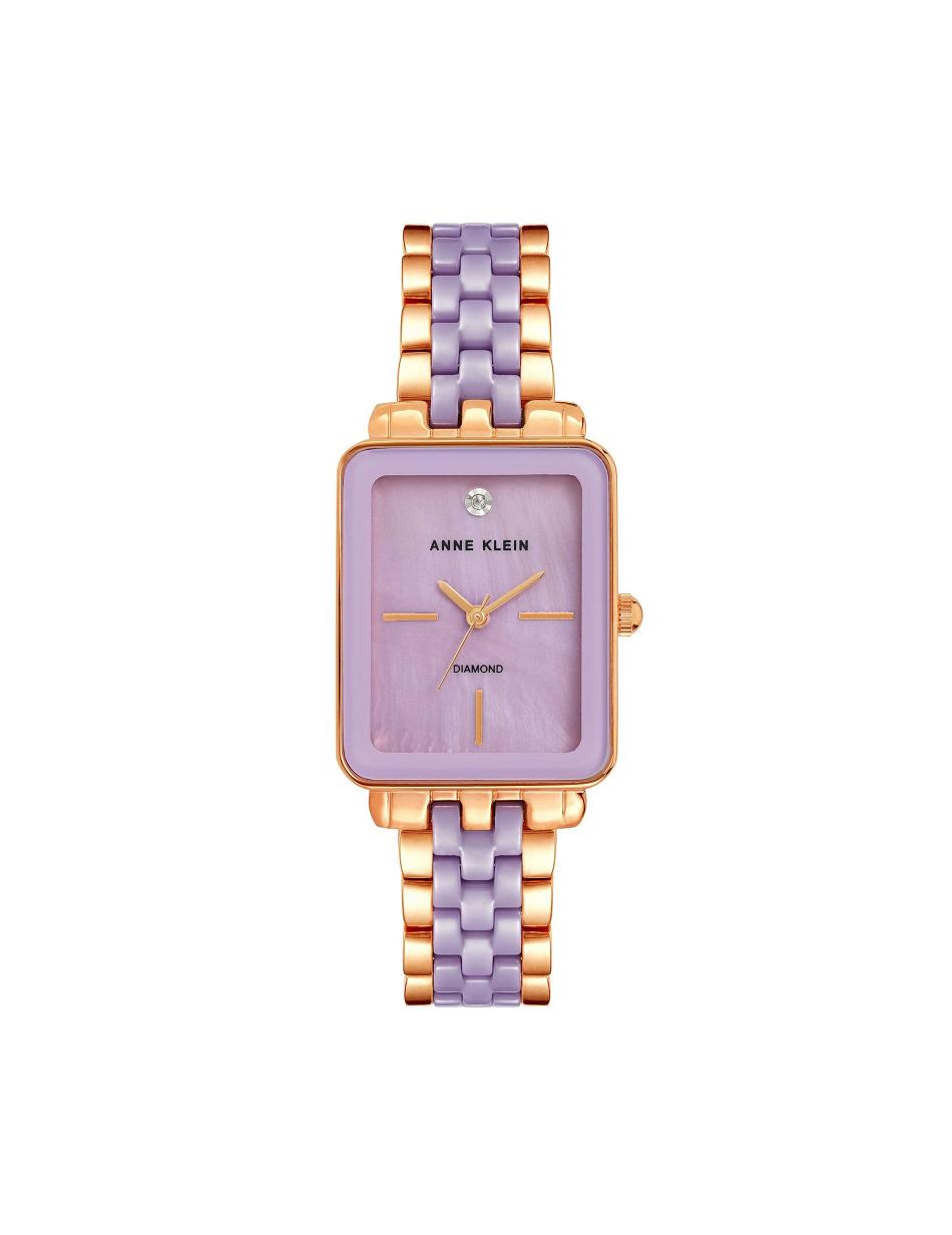 Anne Klein Diamond Dial Watch Ceramics Purple / gold | AUZPD82861