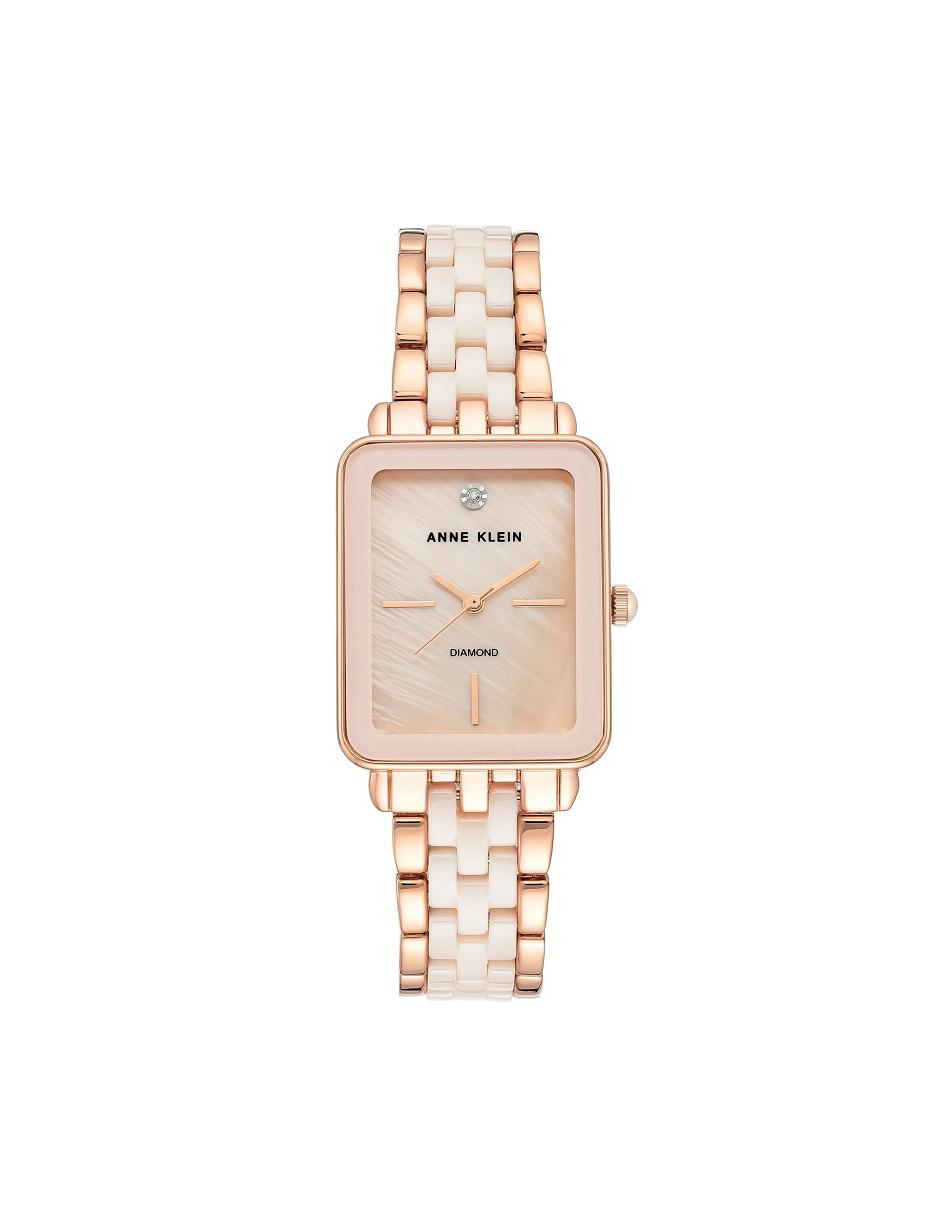 Anne Klein Diamond Dial Watch Ceramics Pink | EAUVG14062