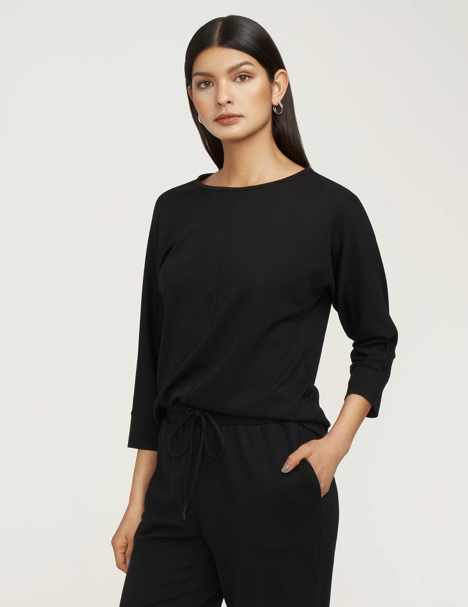 Anne Klein Dolman Seam Pullover Best Sellers Black | QAUUV94369