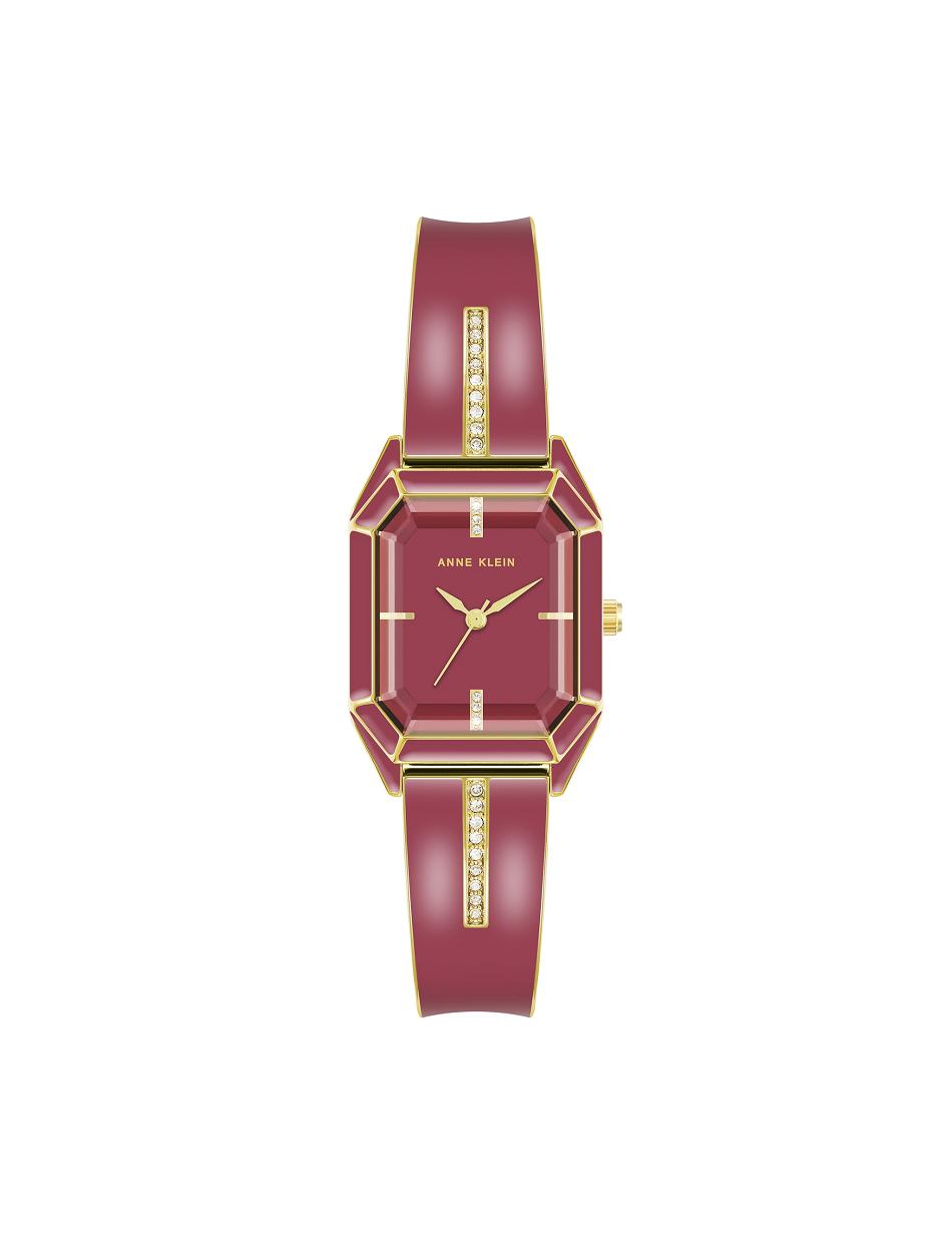 Anne Klein Elegant Bangle Bracelet Watch Metals Burgundy / Gold | AAUDF86920