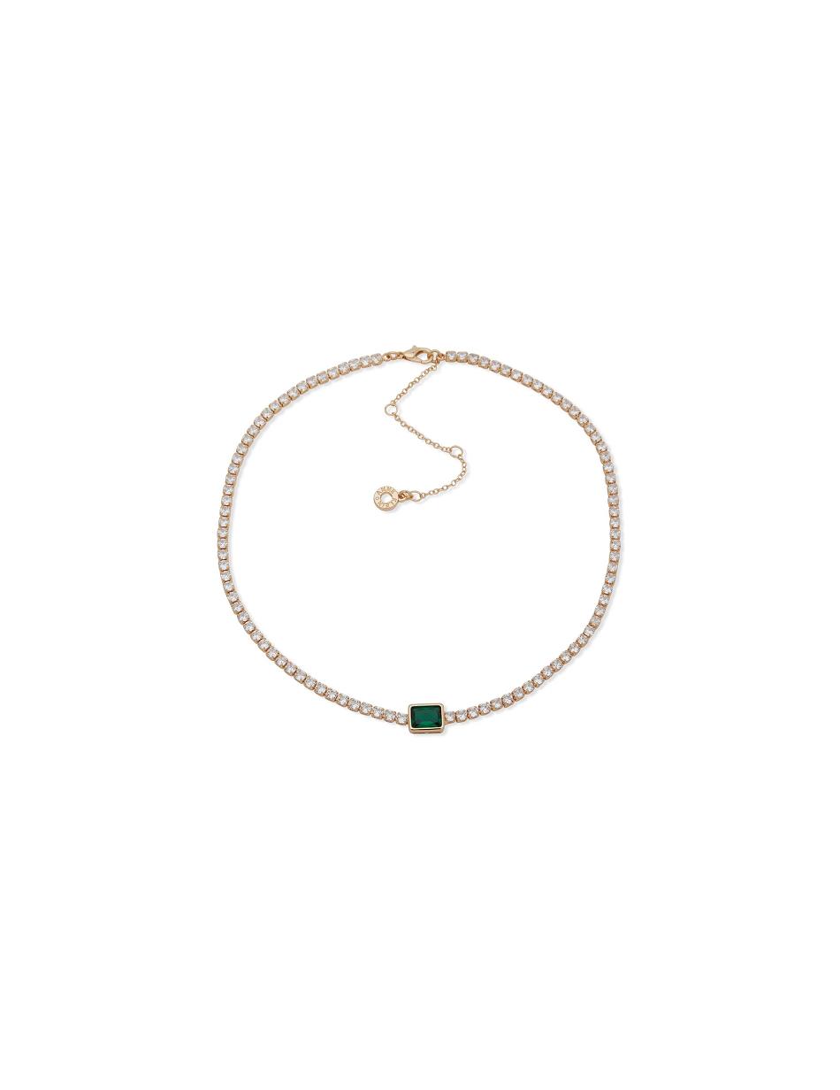 Anne Klein Emerald Pendant Necklace Turquoise / Gold | AUQCS30783