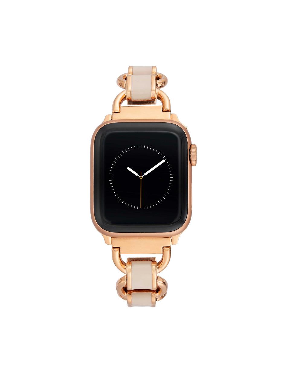 Anne Klein Enamel Link Bracelet Band for Apple Watch® Metals Pink / Rose / Gold | MAUFT81813