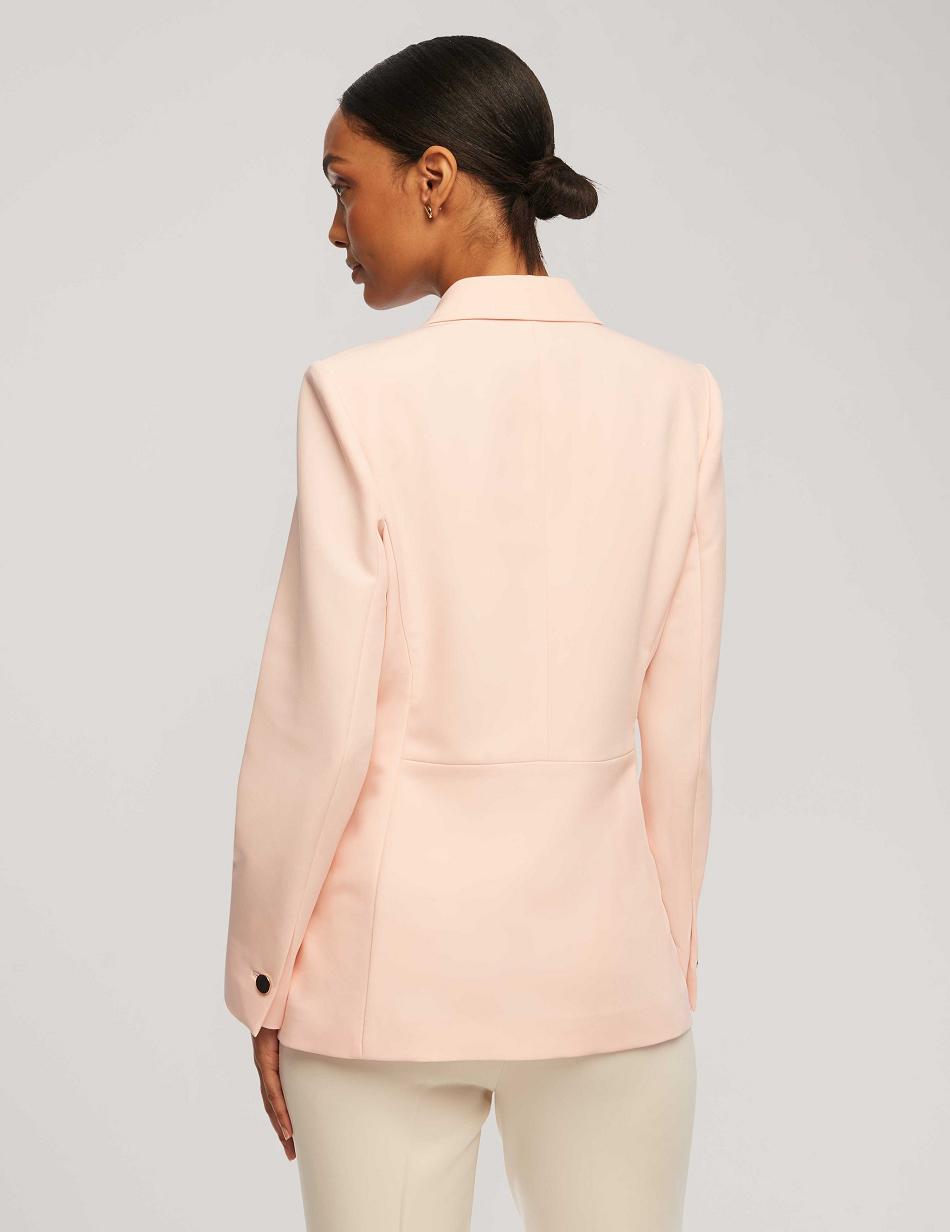 Anne Klein Faux Double Breasted With Patch Pockets Blazers Pink | DAUKV50004