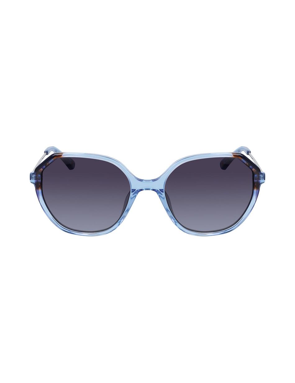 Anne Klein Geometric Sunglasses Oversized Blue | AUJZR70464