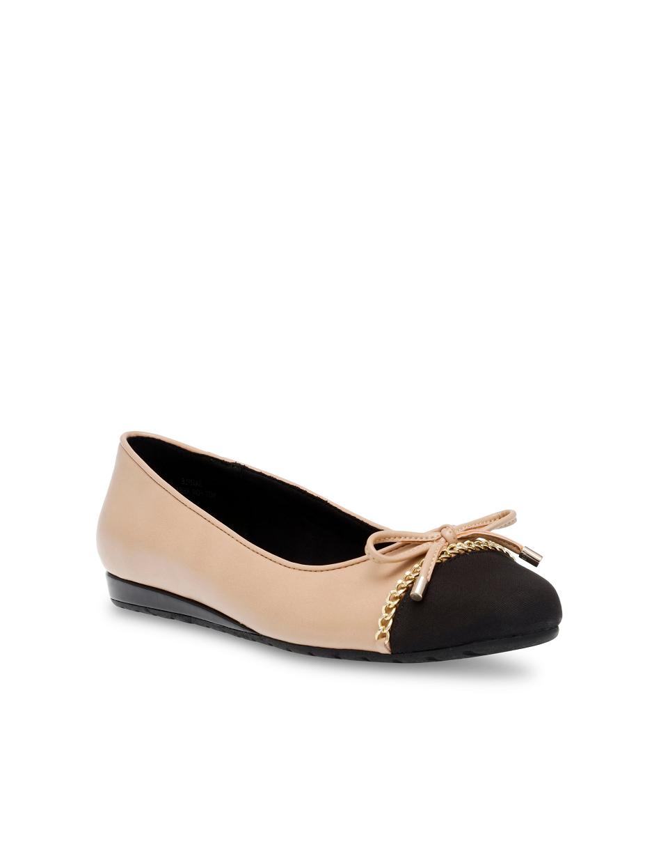 Anne Klein Guilia Flats Beige / Black | AUCVG56730