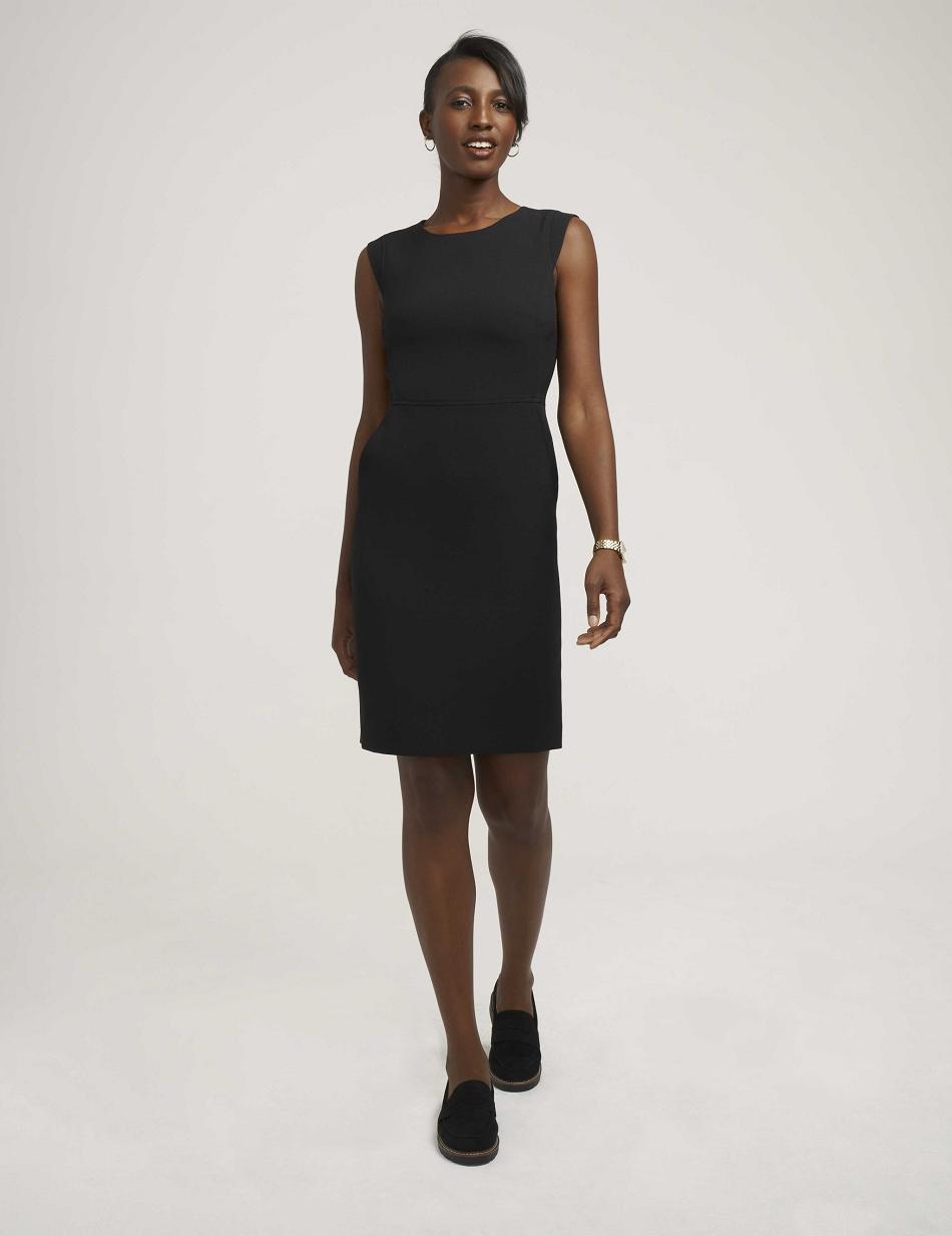 Anne Klein Hidden Pockets Sheath Dress Black | GAUEC20069