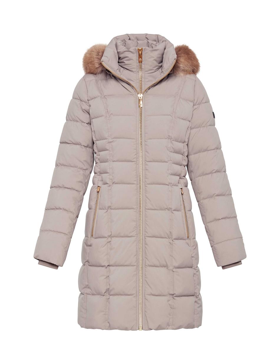 Anne Klein Hooded Puffer Coat Outerwear Grey | AUXBR68190