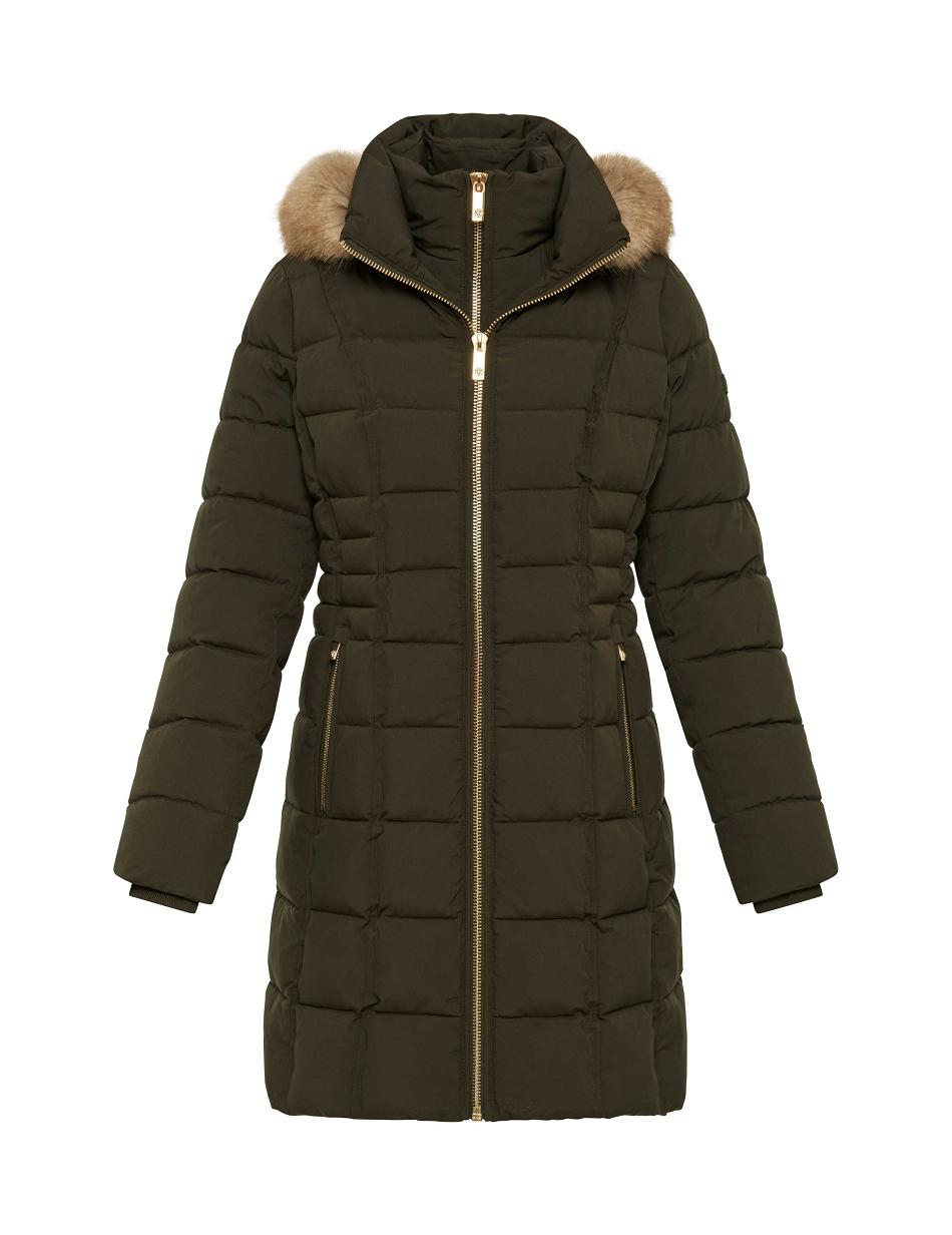 Anne Klein Hooded Puffer Coat Outerwear deep green | AUXMI14203