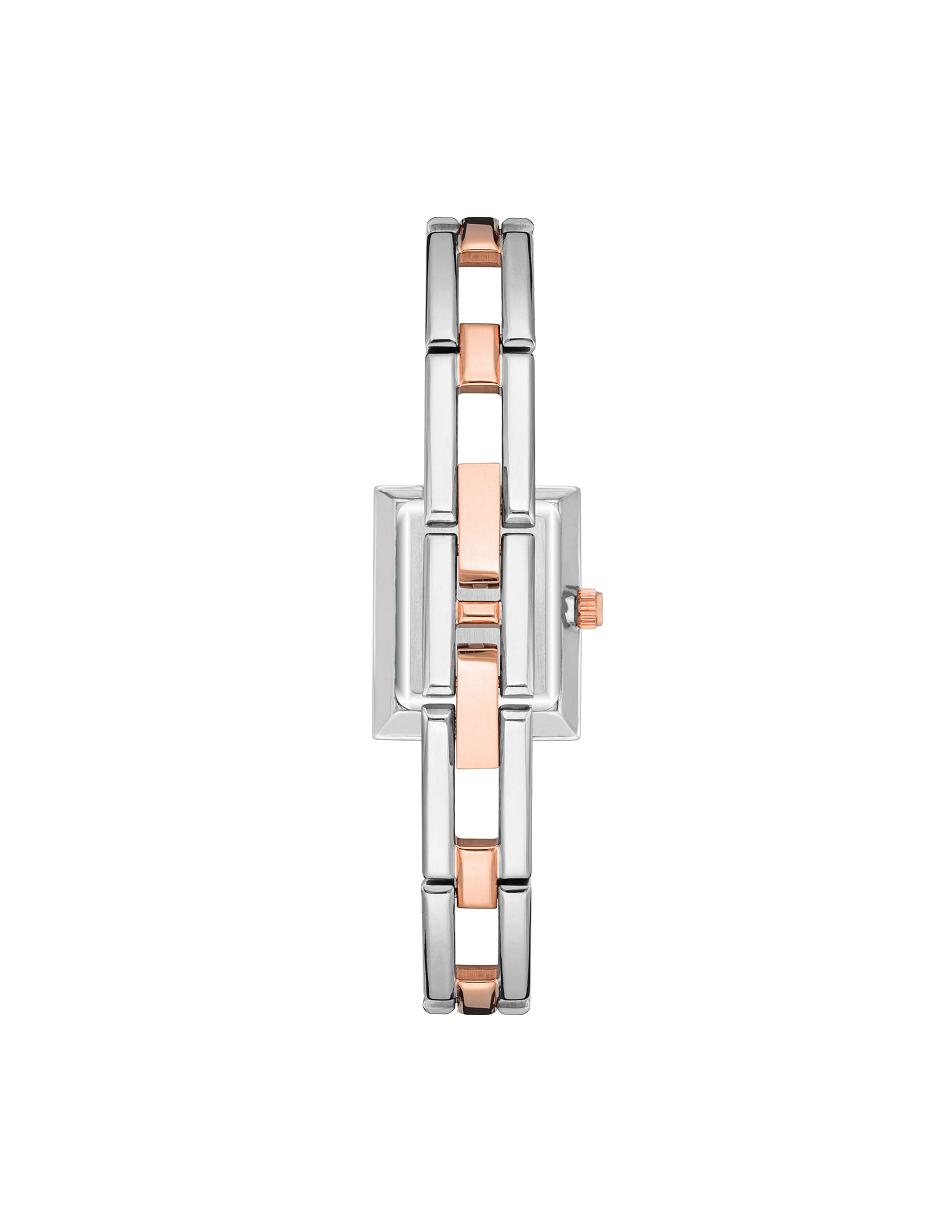 Anne Klein Iconic Case Bangle Watch Rectangular Silver / Rose / Gold | AUQCS69354