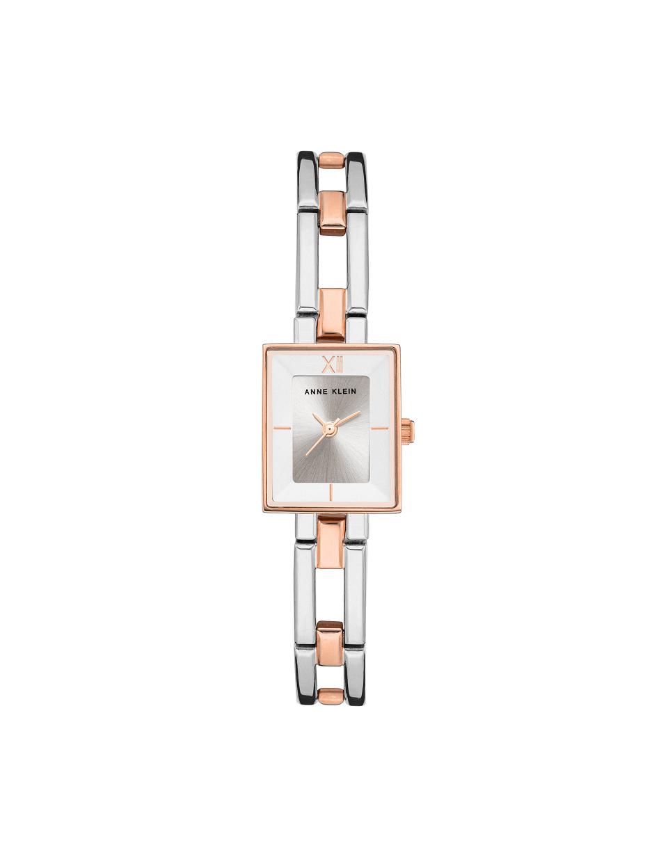 Anne Klein Iconic Case Bangle Watch Rectangular Silver / Rose / Gold | AUQCS69354