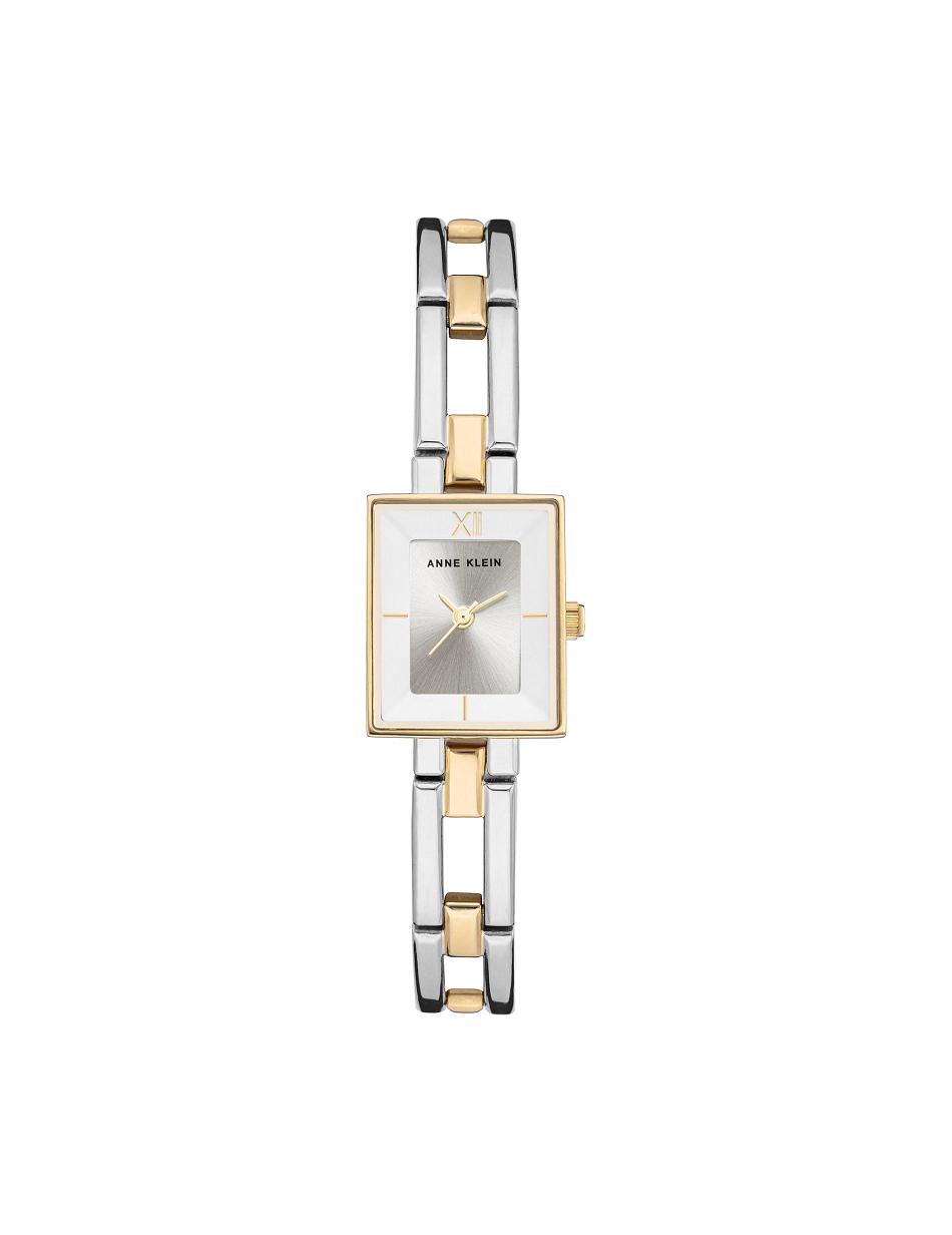 Anne Klein Iconic Case Bangle Watch Rectangular Silver / Gold | SAUNY19337