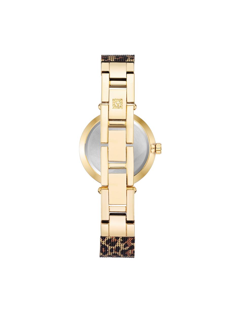 Anne Klein Leopard Mesh Band Watch Metals Gold / Leopard | AUEAH90631