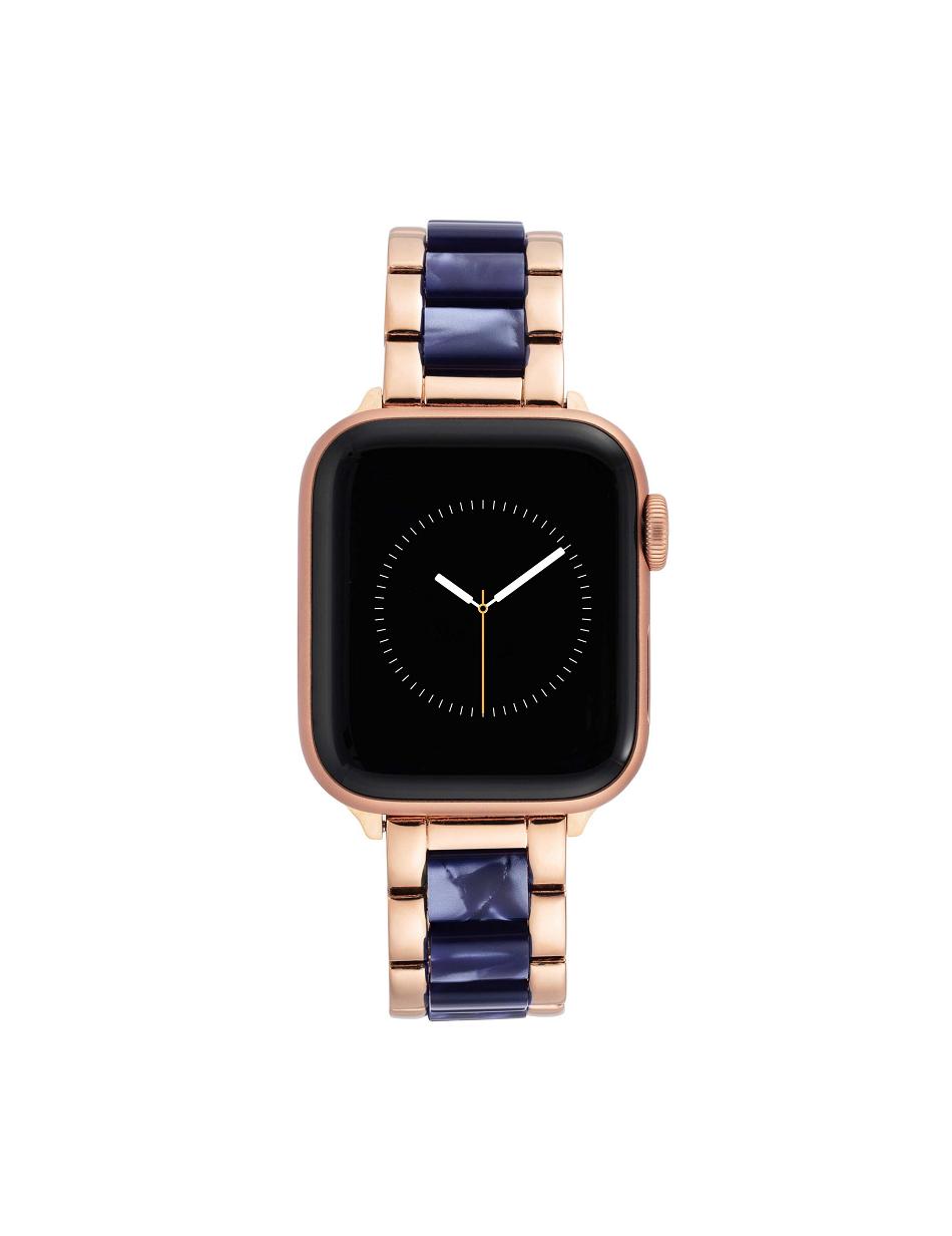 Anne Klein Marbleized Resin Bracelet Band Apple Watch Accessories Navy / Rose / Gold | AUICD88079