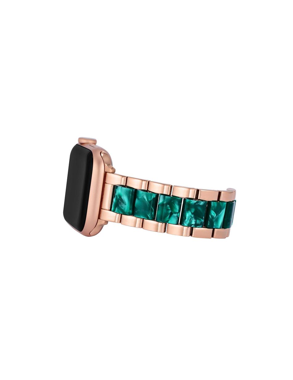 Anne Klein Marbleized Resin Bracelet Band Apple Watch Accessories Green / Rose / Gold | BAUSO72871