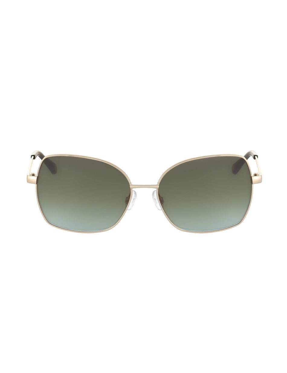 Anne Klein Metal Butterfly Sunglasses Square Green / gold | FAUHY18308