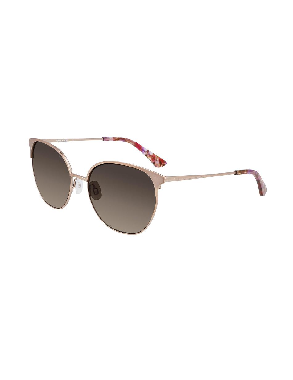 Anne Klein Metal Sunglasses Round Rose / Gold | BAUSO30093