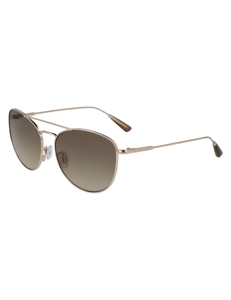 Anne Klein Metal Trendy Aviator Sunglasses Average Size Gold | FAUHY13923