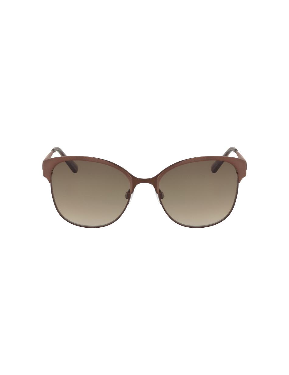 Anne Klein Mocha Two-Tone Metal Sunglasses Square Beige | XAUGW66621