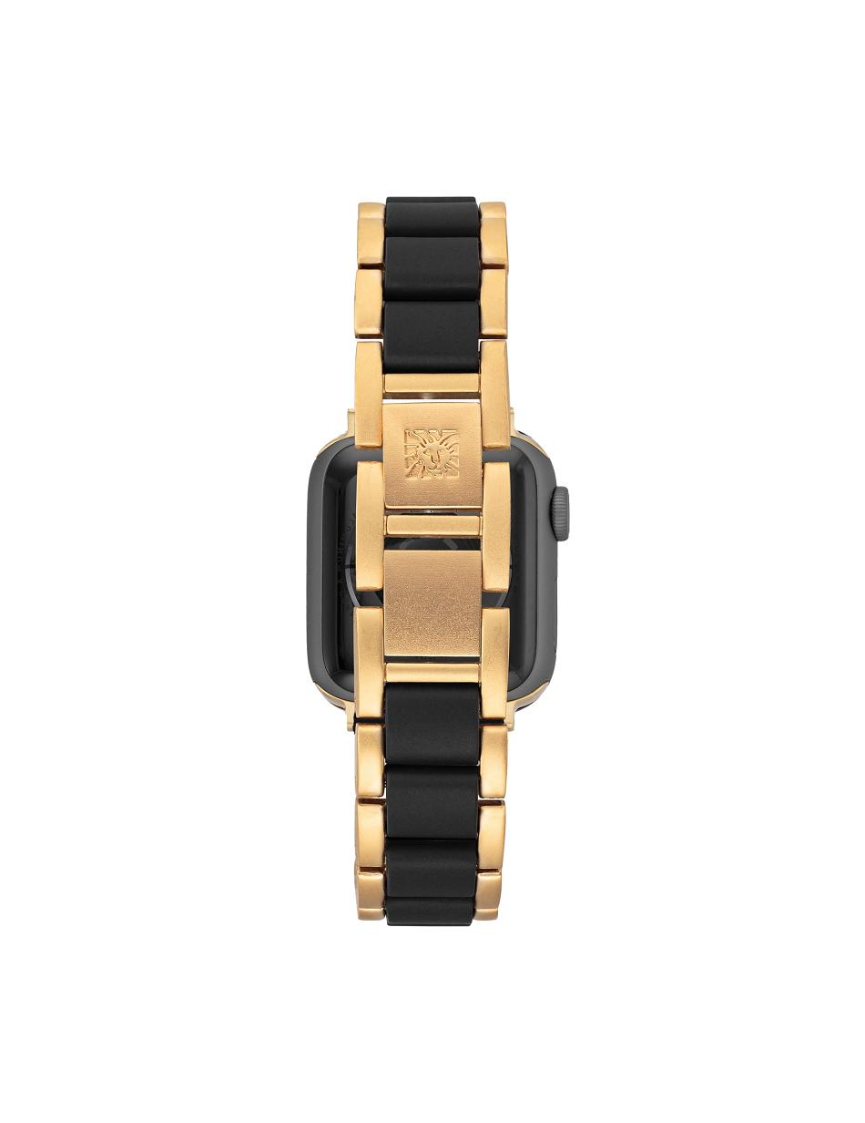 Anne Klein Oceanworks Plastic Link Bracelet for Apple Watch® Considered Black / Gold | AUICD93551