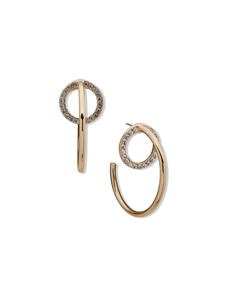 Anne Klein Orbital C Hoop Earring Pierced Earrings Gold | DAUKV75048