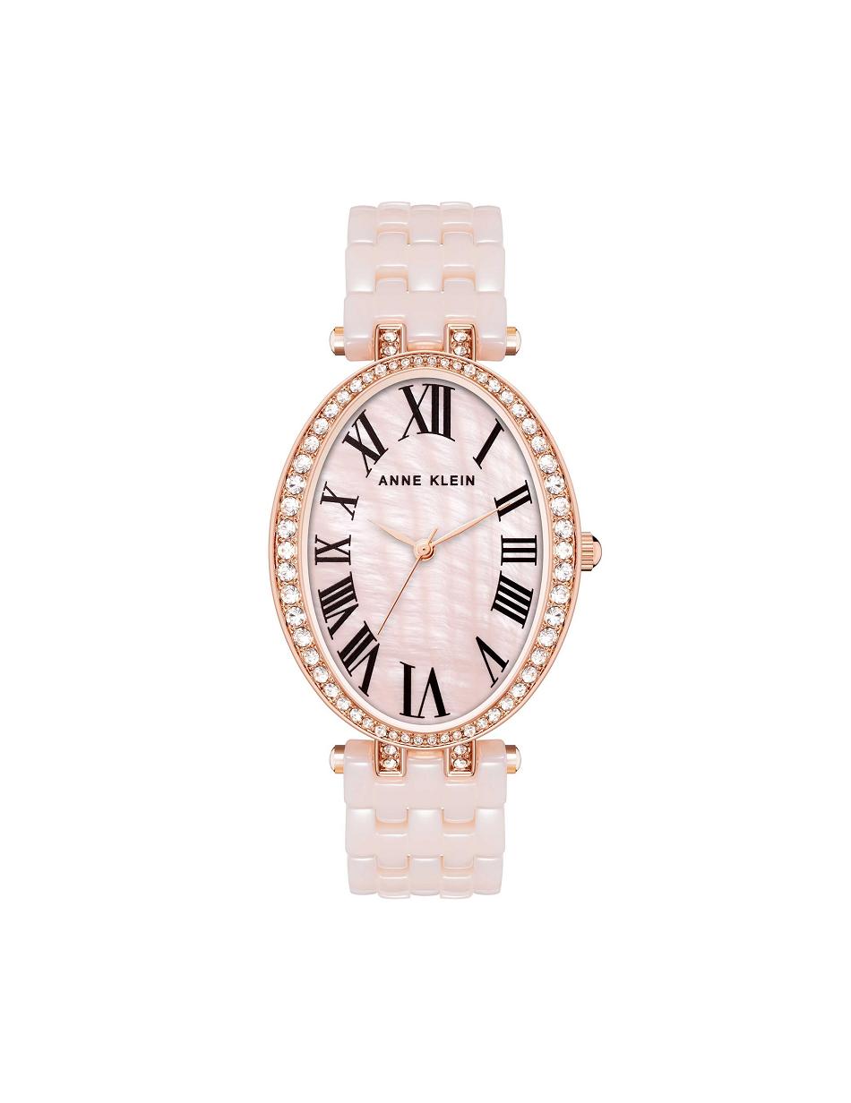 Anne Klein Oval Bracelet Watch Ceramics Pink / Rose / Gold | AUQAV73377