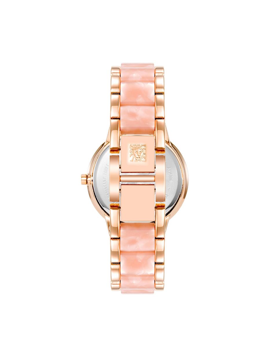 Anne Klein Patterned Mother of Pearl Dial Watch Metals Pink | EAUVG28798