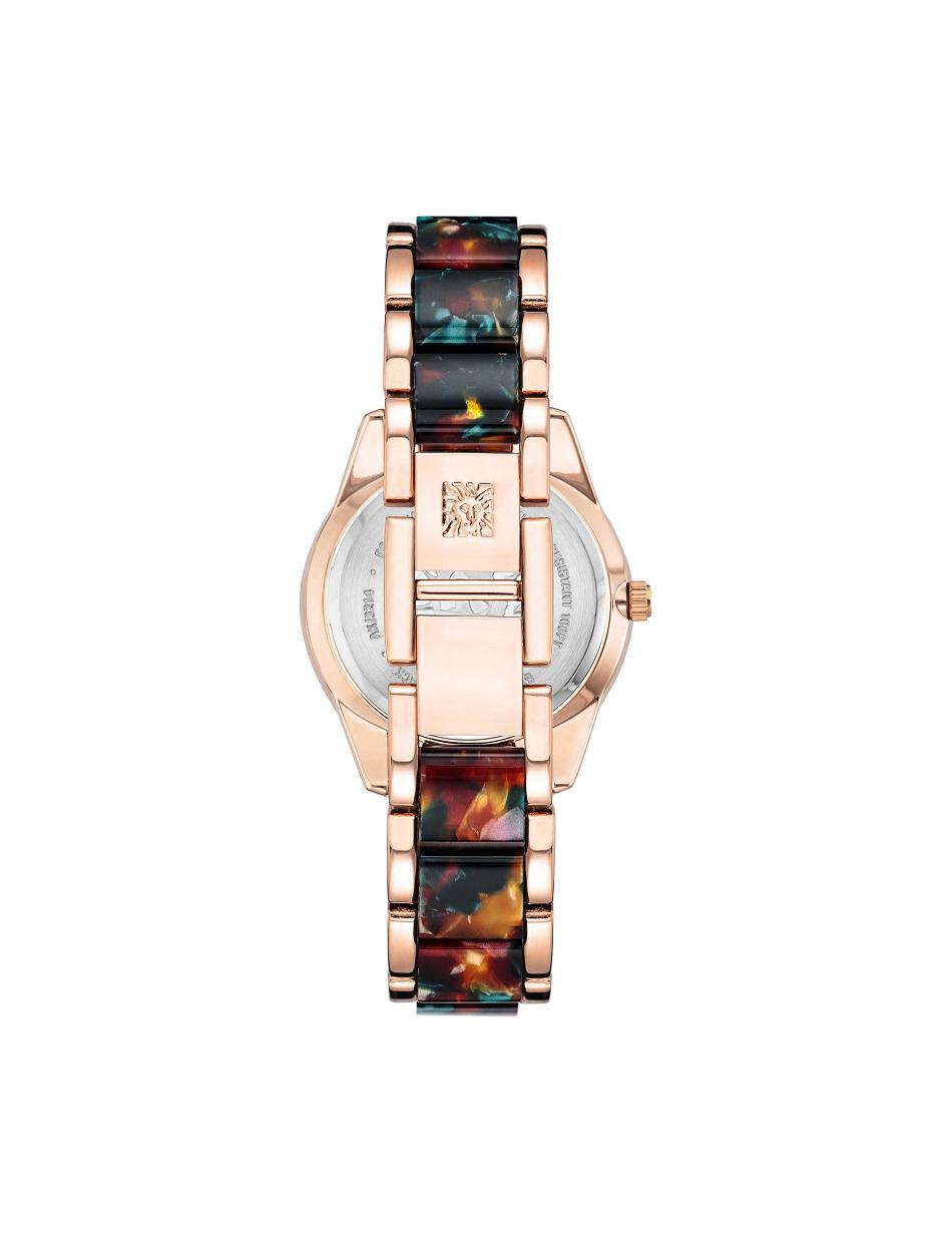 Anne Klein Pearlescent Resin Link Watch Metals Rose / Gold / Brown | SAUNY96928