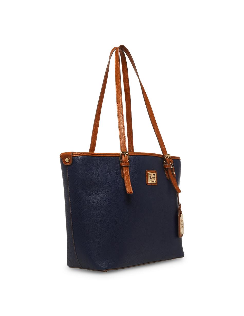 Anne Klein Perfect Lion Logo Tote Bags Blue | ZAUNQ93454