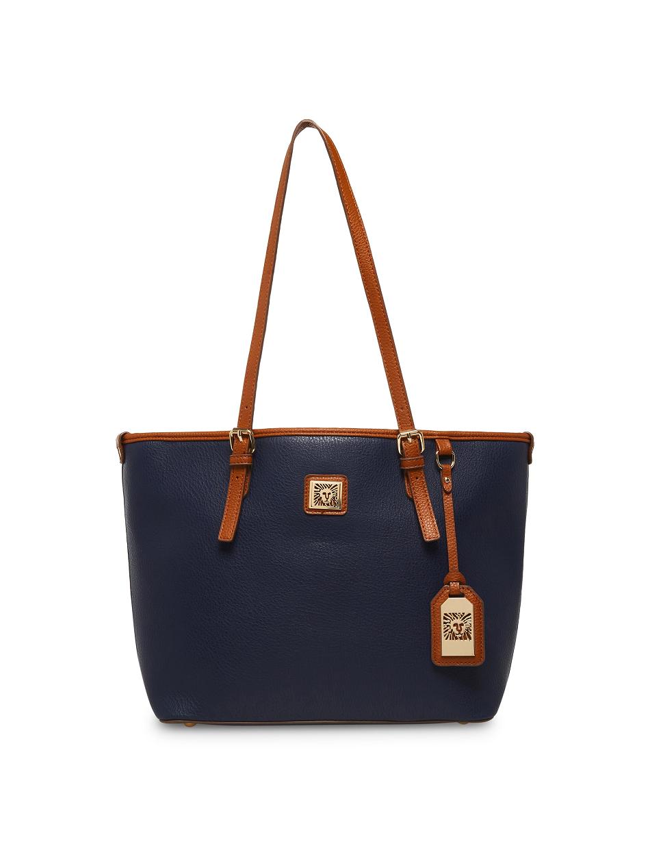 Anne Klein Perfect Lion Logo Tote Bags Blue | ZAUNQ93454