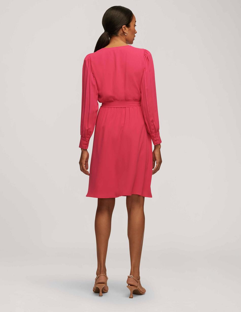 Anne Klein Pleated Sleeve Dress Pink | AUZDE16768