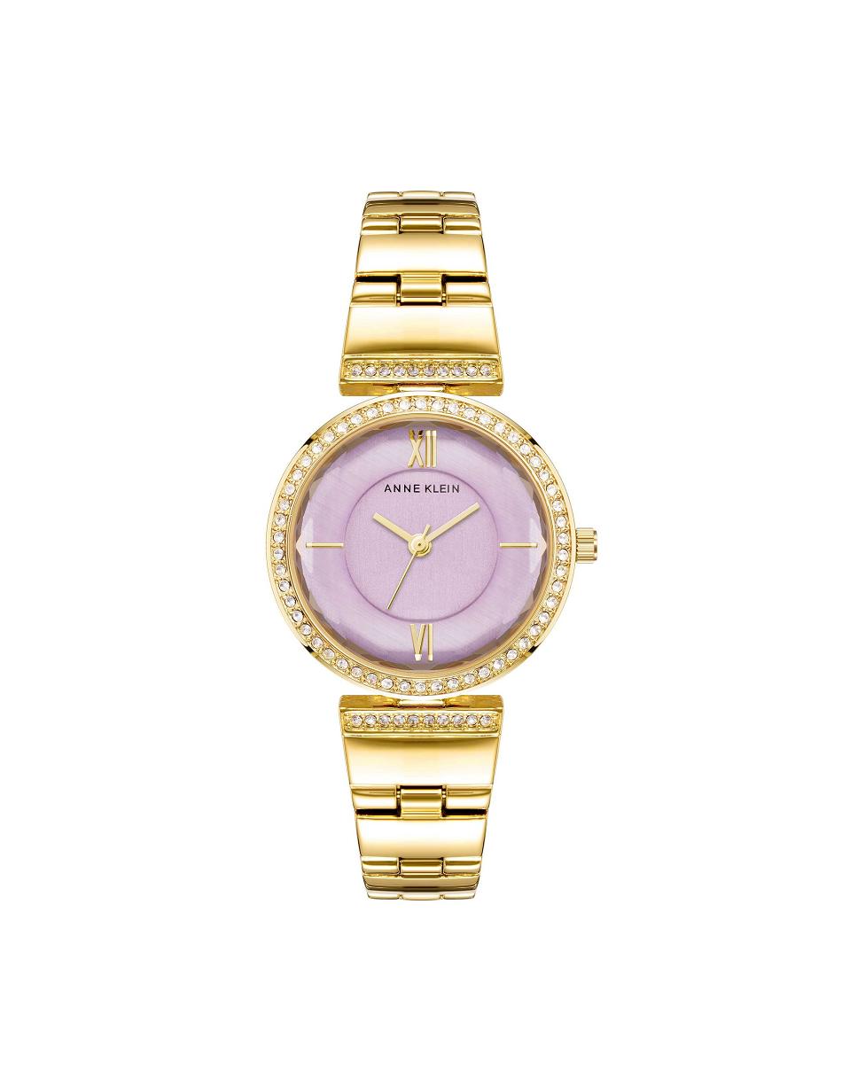 Anne Klein Premium Crystal Bracelet Watch Metals Lavender / Gold | AUCIF17462