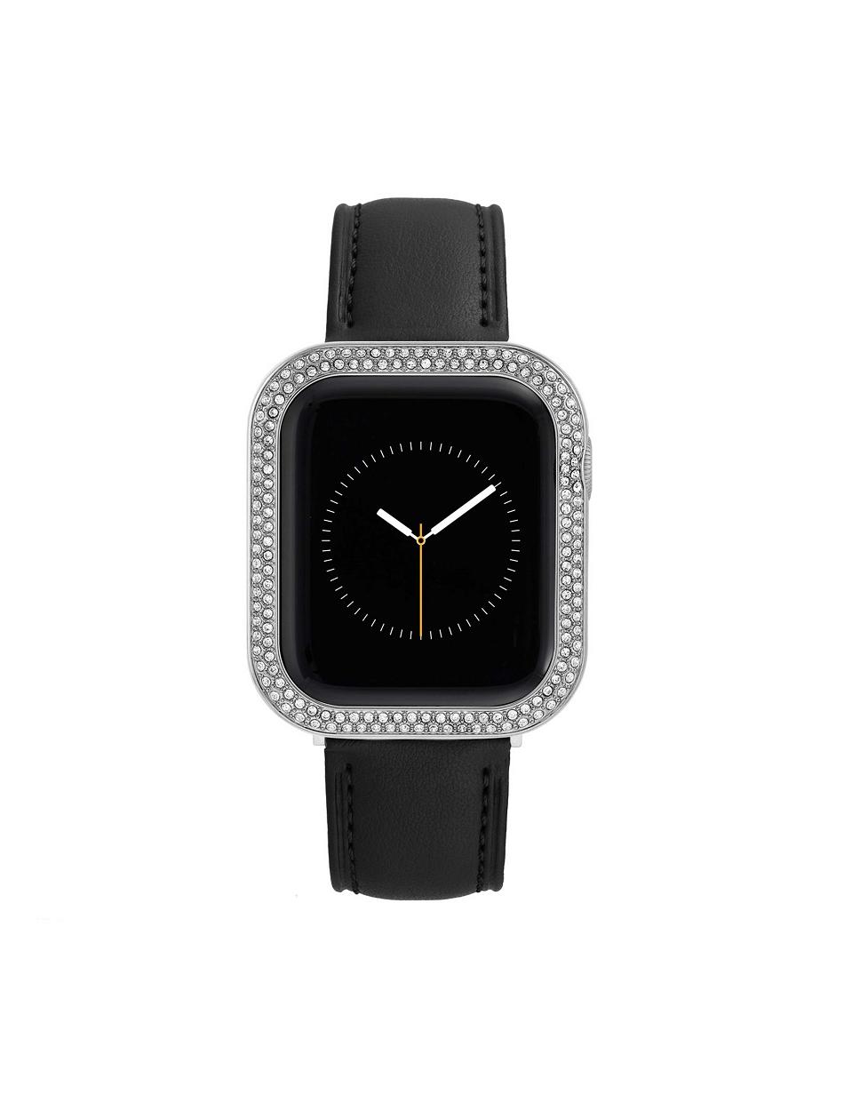 Anne Klein Premium Crystals Protective Case Cover for Apple Watch® Metals Silver | FAUUI53215