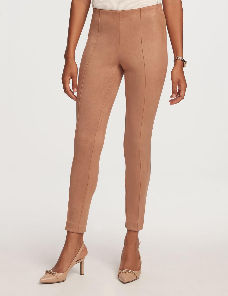 Anne Klein Pull On Hollywood Slim Ankle Pant Best Sellers brown | QAUUV25134