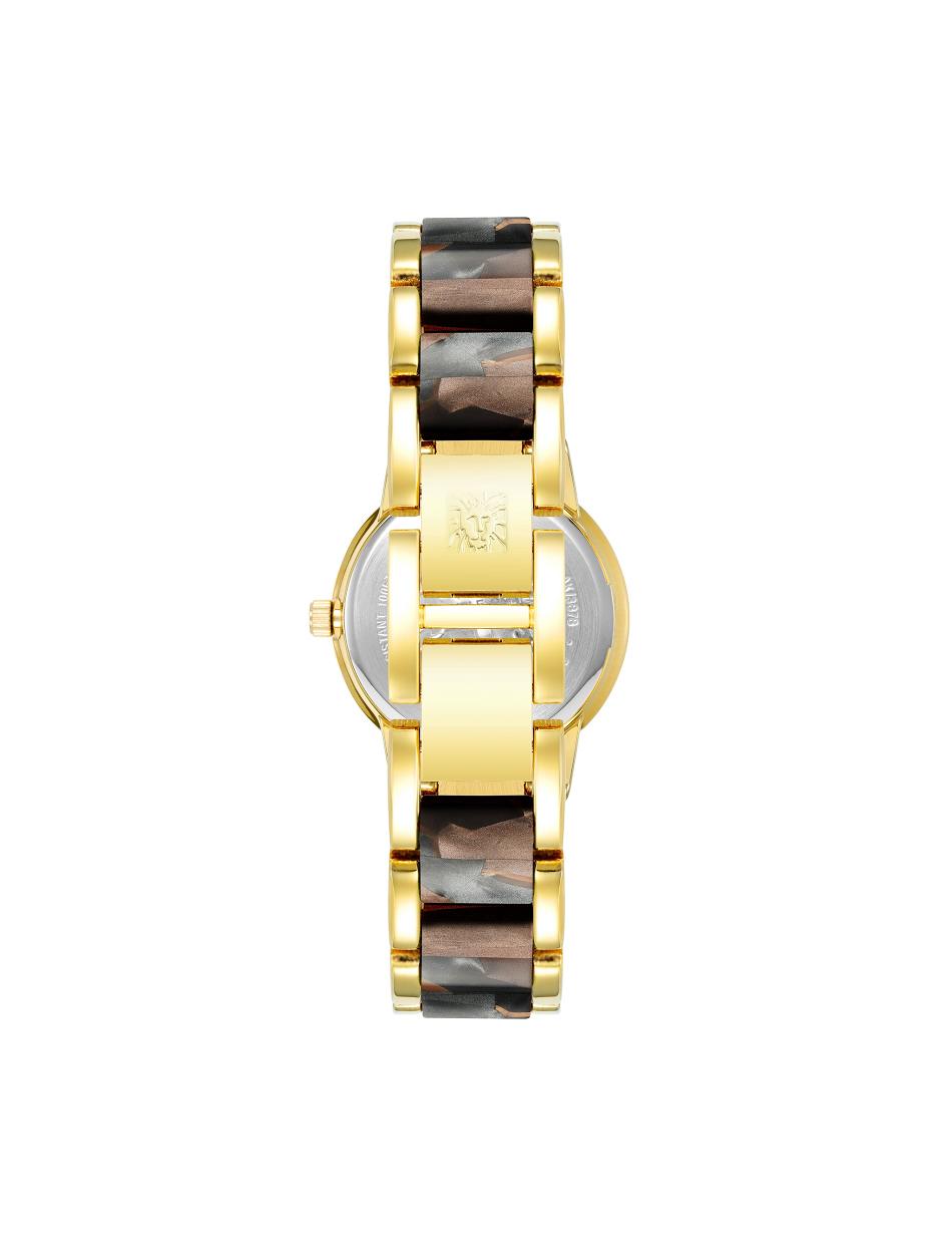 Anne Klein Resin Link Bracelet Watch Metals Gold / Brown / Grey | MAUHR23817