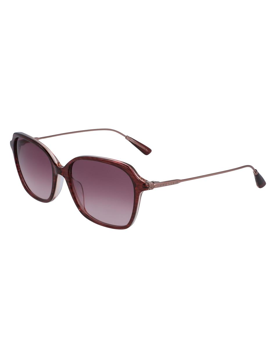 Anne Klein Rounded Square Sunglasses Narrow Size Burgundy | AUCVG16609